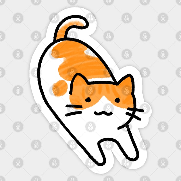 Creamsicle - Orange + White Tabby Sticker by ncprocter